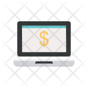 Laptop Dollar Online Icon