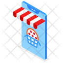 Online Pizza Shop Online Shop Online Store Icon