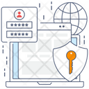 Secure User Login Password Protected Secure Authentication Icon
