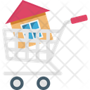 Online Property Real Estate House In Cart Icon