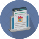 Online Property Laptop Home Icon