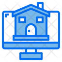 Monitor House Building Icon