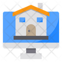 Monitor House Building Icon