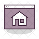 Online Property Online Real Estate House Icon