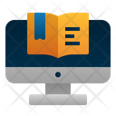 Digital Book Online Learning Study Icon