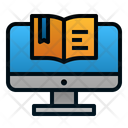 Digital Book Online Learning Study Icon