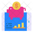 Mobile Piggy Bank Screen Icon