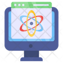 Online Science Online Atom Online Electron Icon