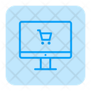Computer With Cart Icon