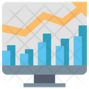 Online Statistics Online Infographic Online Bar Chart Icon