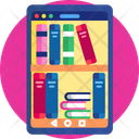 Education Online Studying Virtual Library Icon