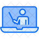 Online Teaching Online Lecture Laptop Icon