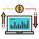 Online Trading Stock Market Online Monitoring System Icon