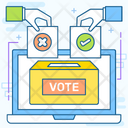 Online Voting Online Balloting Casting Vote Icon