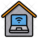 Smart Home Working At Home Home Office Icon