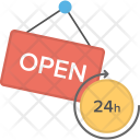 Open 24 Hour Icon