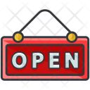 Open Sign Signboard Icon