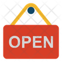 Open Shop Open Signboard Hanging Sign Icon