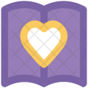 Opened Diary Heart Icon