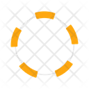 Orange Dotted Line Circle Icon