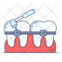 Dental Orthodontic Teeth Braces Oral Treatment Icon