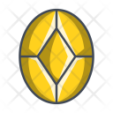 Oval Diamond Gem Icon