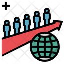 Overpopulation Growth Crowd Icon