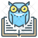 Owl Book Wisdom Icon