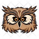 Owl Mascot Owl Face Strigiformes Face Icon