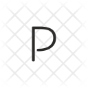 P Letter Key Icon