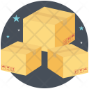 Cardboard Boxes Stacks Icon