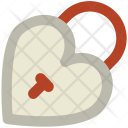 Padlock Heart Shaped Icon