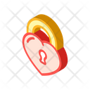 Padlock Heart Form Icon
