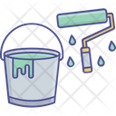 Paint Bucket And Roller Paint Roller Bucket Roller Bucket Icon