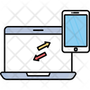 Connected Gadgets Data Sharing Mobile Synchronization Icon