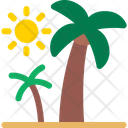 Beach Coconut Holiday Icon