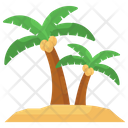 Palm Trees Island Beach Icon