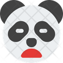 Panda Frowning Open Mouth Closed Eyes Icon