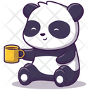Panda Holding Cup Icon