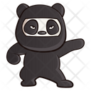Panda wearing ninja dress  Icon