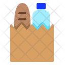 Paper Bag Food Bottle Milk Icon