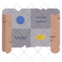 Papyrus Paper Map Map Icon