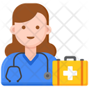 Paramedic Professions Woman Woman Icon