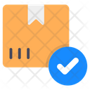 Parcel Check Verified Cardboard Delivery Packaging Icon