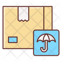 Umbrella Parcel Insurance Insured Courier Icon