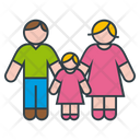 Parents And Daughter Icon