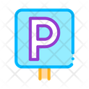 Parking Car Sign Board Icon
