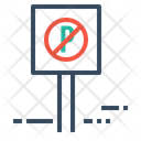 Kein Parkschild Symbol