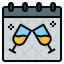 Party Cheers Celebration Drinks Event Calendar Date Icon