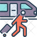 Passenger Train Passenger Passenger Catching Train Icon